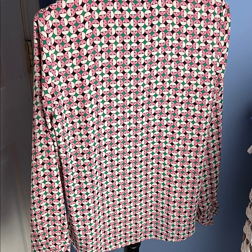 Rose & Olive Geometric Pink and Green Women's Jacket - Picture 5 of 5